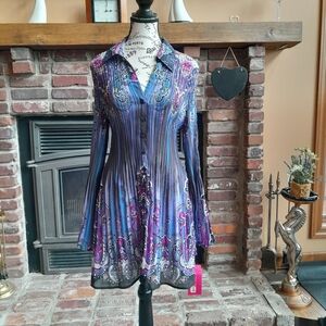 Sunny Leigh Purple and Blue Paisley Tunic